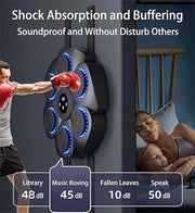 Smart Music Boxing Pad Machine - USB Rechargeable, Wireless Enabled Wall Target with Boxing Gloves, Wall Mounted Smart Bluetooth Music Boxing Trainer for Kids and Adults, Electronic Boxing Target Workout Punching Equipment for Home, Indoor & Gym