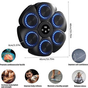 Smart Music Boxing Pad Machine - USB Rechargeable, Wireless Enabled Wall Target with Boxing Gloves, Wall Mounted Smart Bluetooth Music Boxing Trainer for Kids and Adults, Electronic Boxing Target Workout Punching Equipment for Home, Indoor & Gym